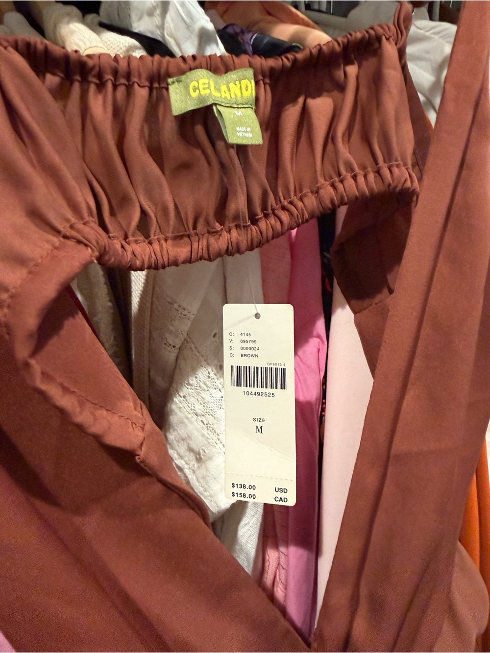 NWT Celandine V-Neck Twist-Front Satin Midi Dress - Picture 5 of 9